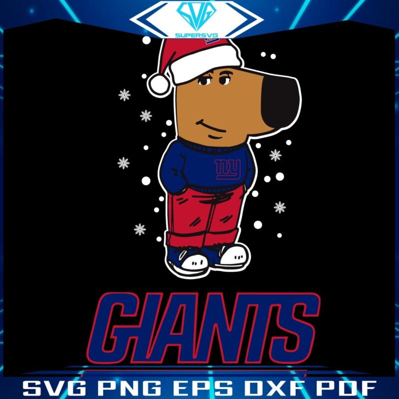 Relaxed New York Giants Fans Christmas SVG Image