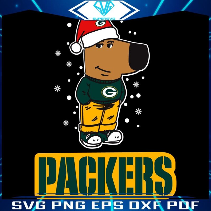 Relaxed Packers Fan Christmas SVG in Festive Green Bay Style