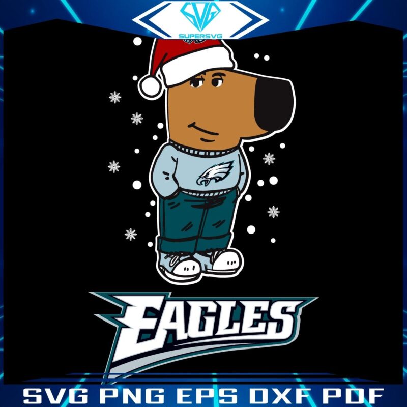 Relaxed Philly Eagles Fan Celebrating Christmas with SVG