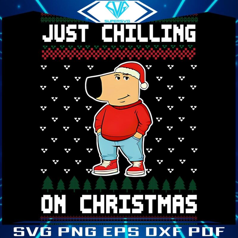 Relaxing Holiday 2024 Meme Guy in SVG Format