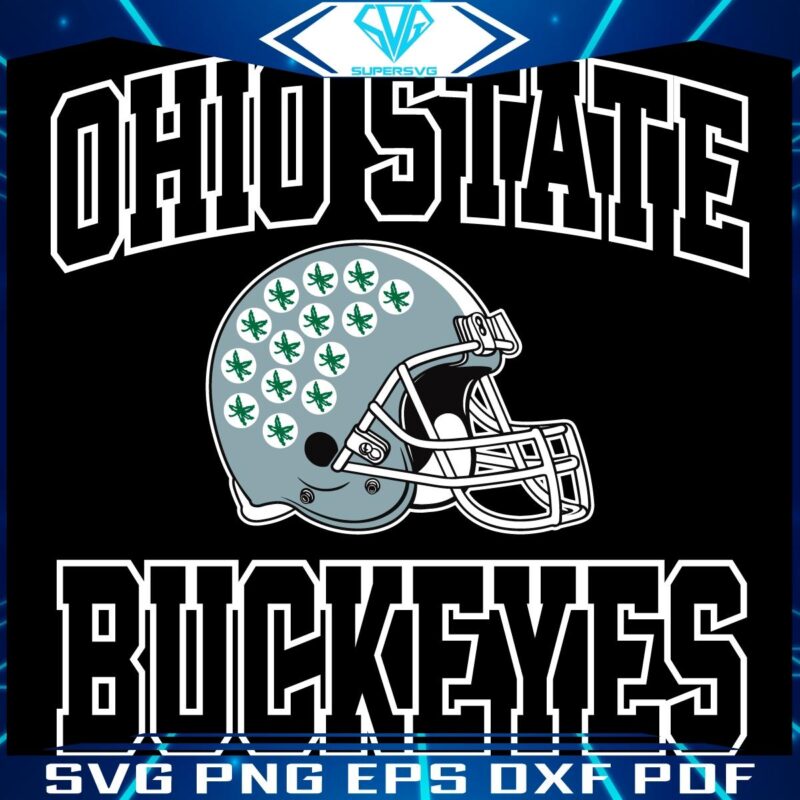 Retro Buckeyes Football Helmet SVG Vintage Ohio State Style