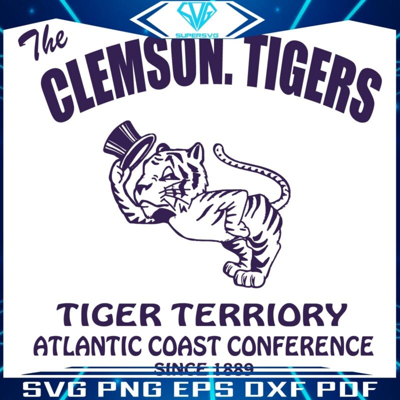 Retro Clemson Tigers Football SVG Enter Tiger Territory