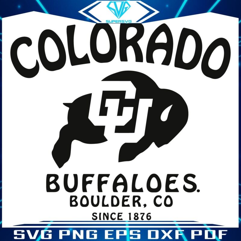 Retro Colorado Buffaloes Football Mascot SVG Logo