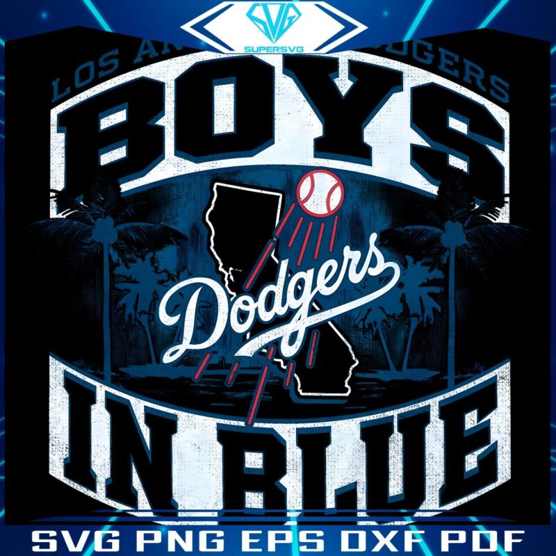 Retro Dodgers Baseball Boys in Blue SVGPNG