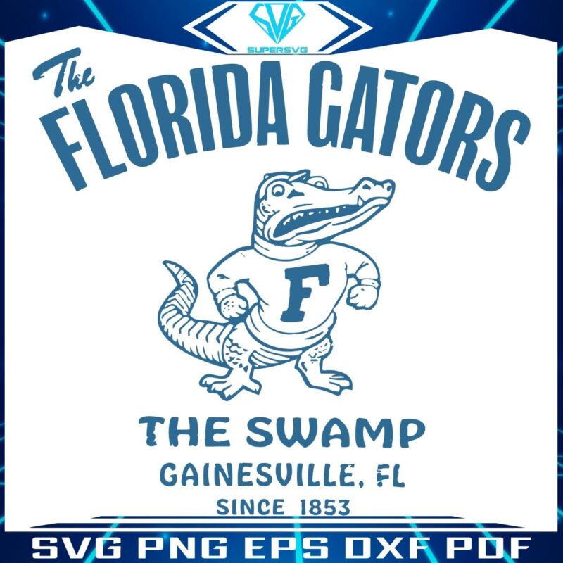 Retro Florida Gators Football The Swamp SVG Design