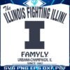 Retro Illinois Fighting Illini Football Family SVG Design