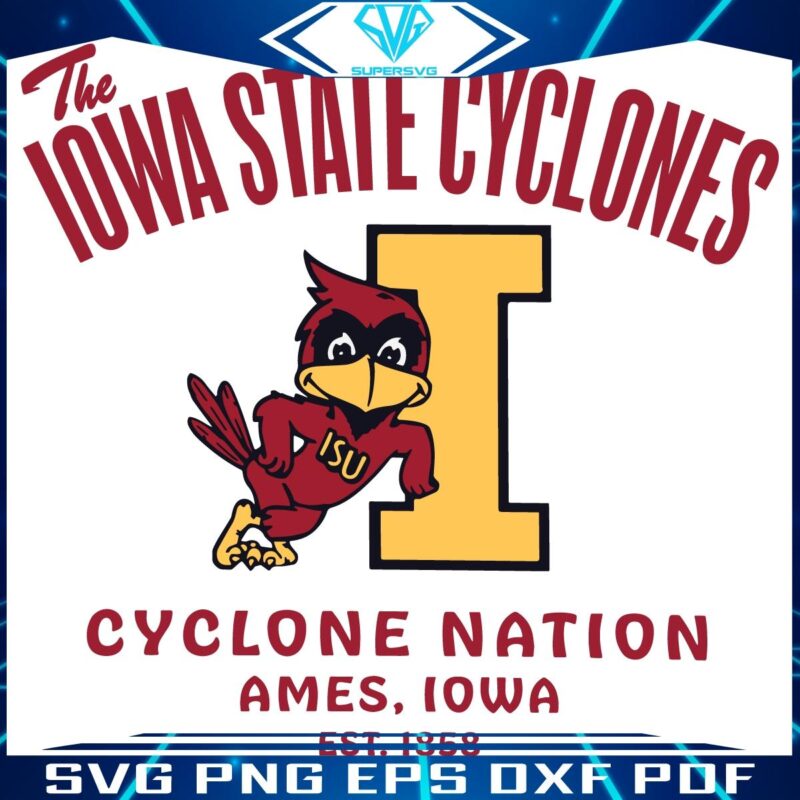 Retro Iowa State Cyclones Football Mascot SVG Delight