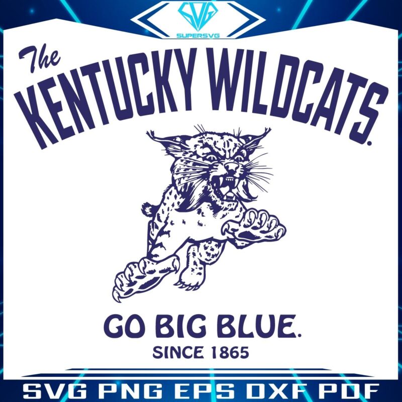 Retro Kentucky Wildcats Football SVG Go Big Blue Spirit