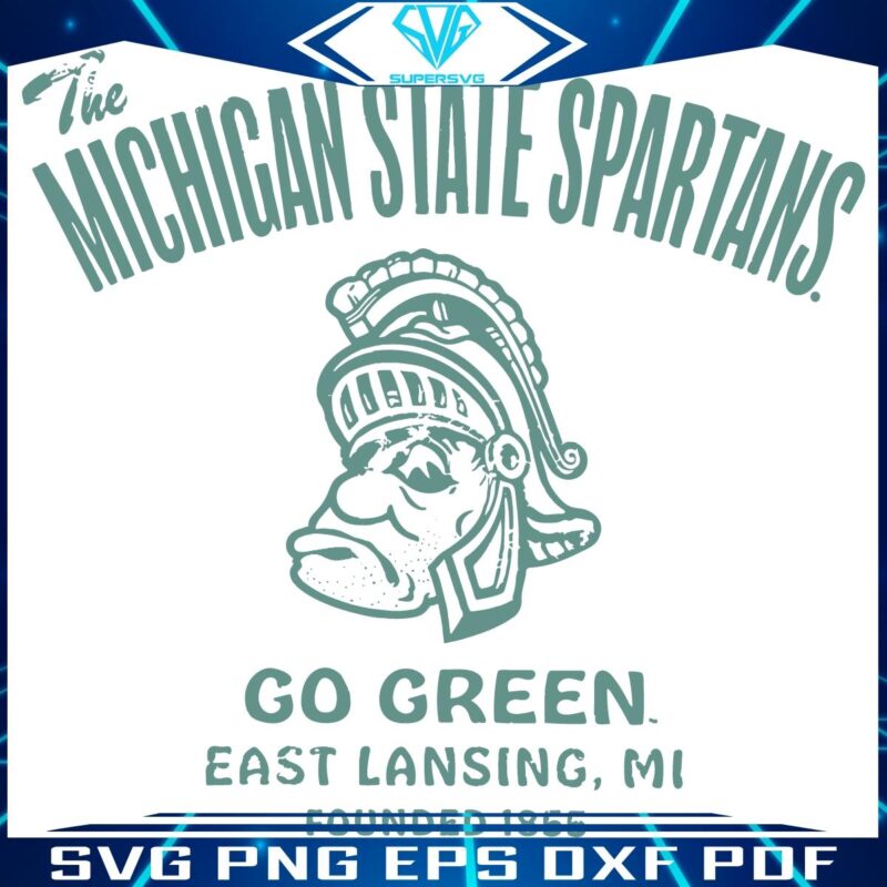 Retro Michigan State Spartans Go Green SVG Design