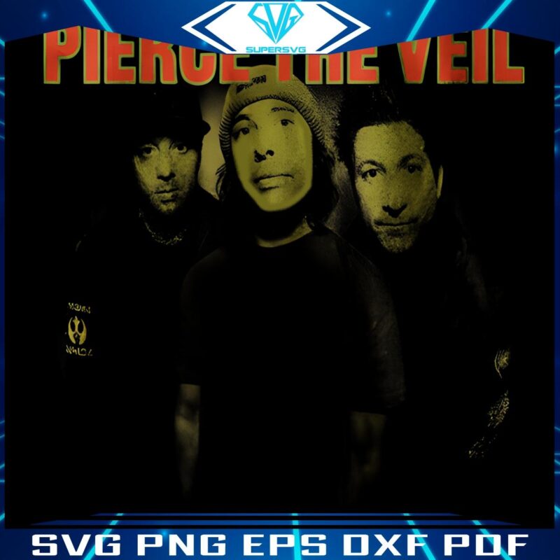 Retro Pierce The Veil Band Image PNG Format