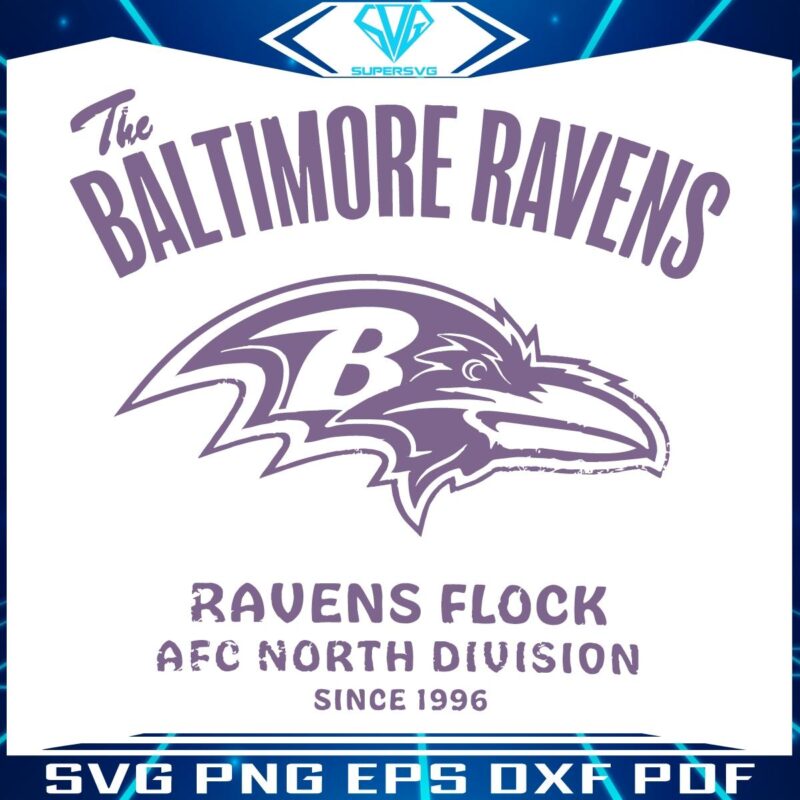 Retro Ravens Flock Baltimore Football SVG Delight