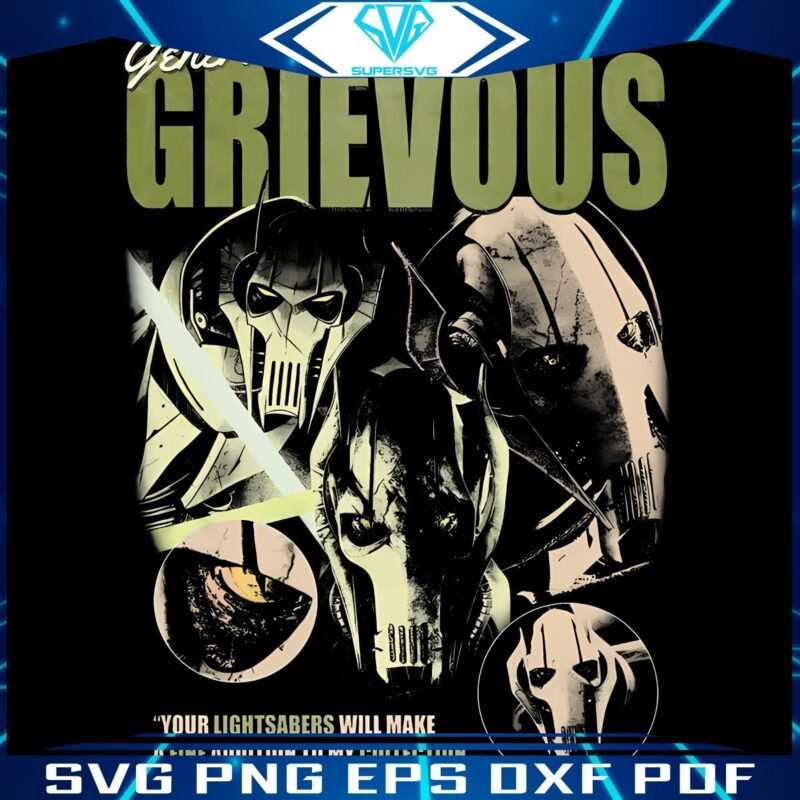 Retro Star Wars General Grievous in PNG Glory