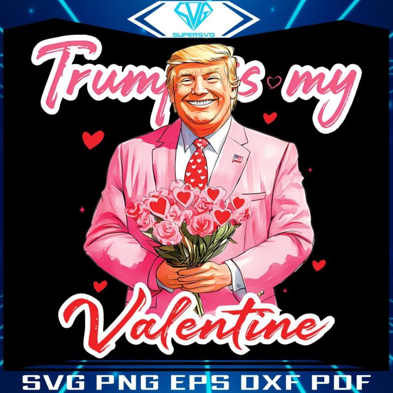 Retro Trump Valentine Funny Love in PNG Style