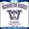 Retro U Dub Huskies Football SVG Design