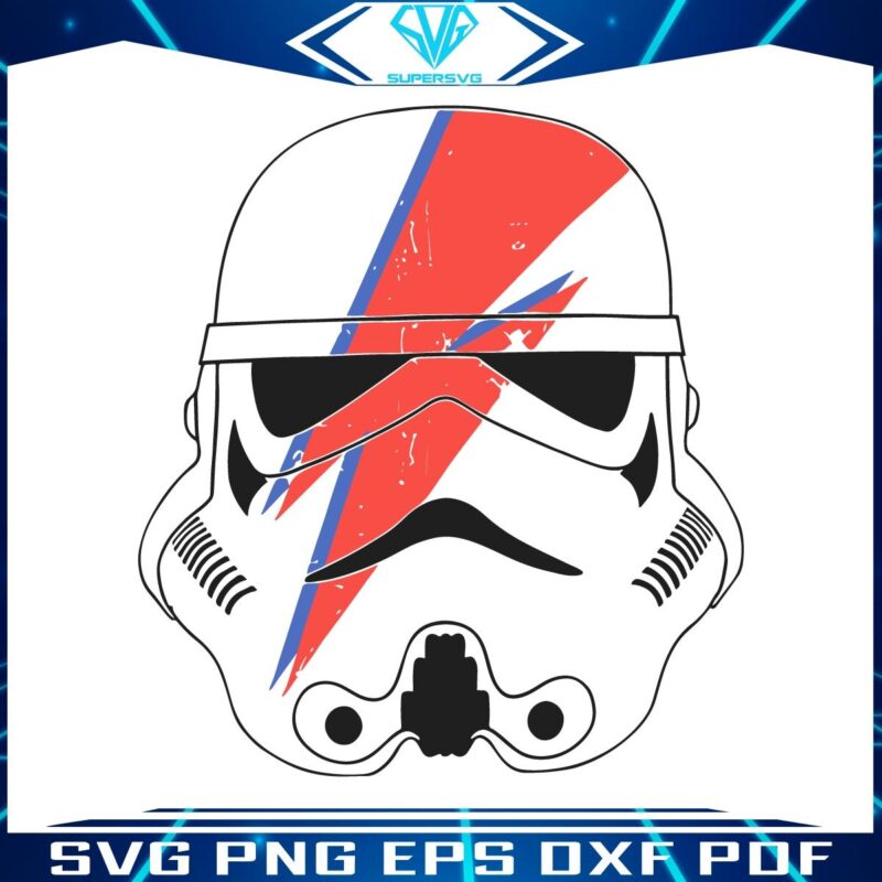 Retro Ziggy Stardust Stormtrooper SVG Tribute to Bowie