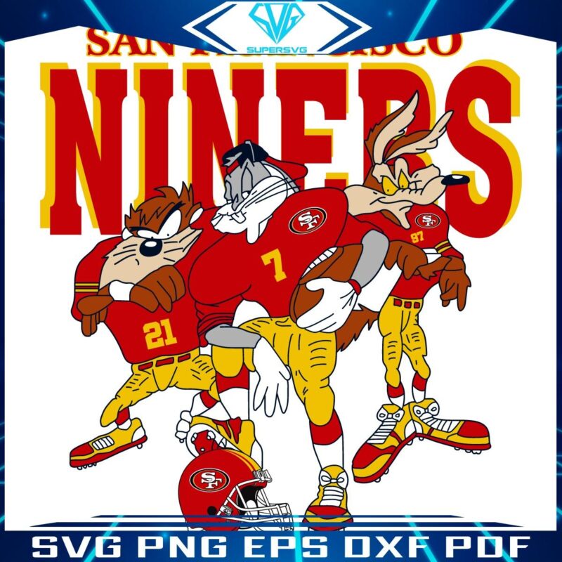 San Francisco 49ers Looney Tunes Football Fun SVG