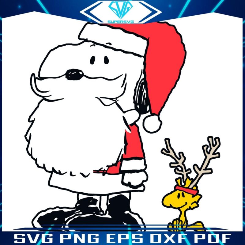 SantaClad Snoopy Woodstock Christmas SVG A Peanuts Special