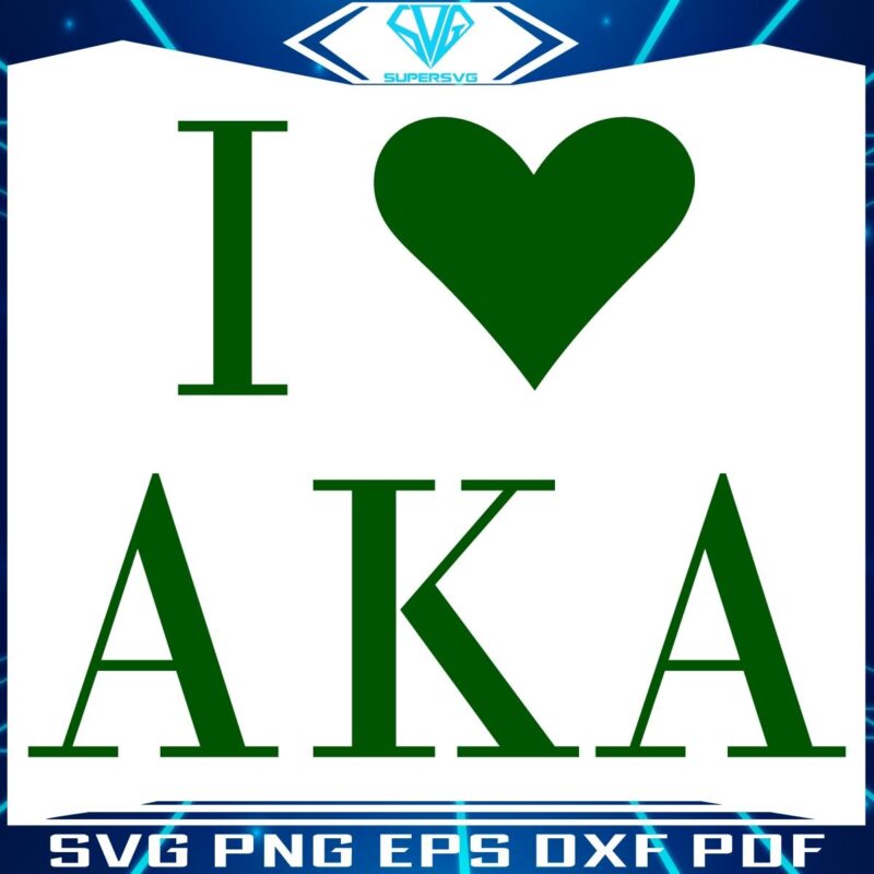 Show Your AKA Love Alpha Kappa Alpha SVG Design