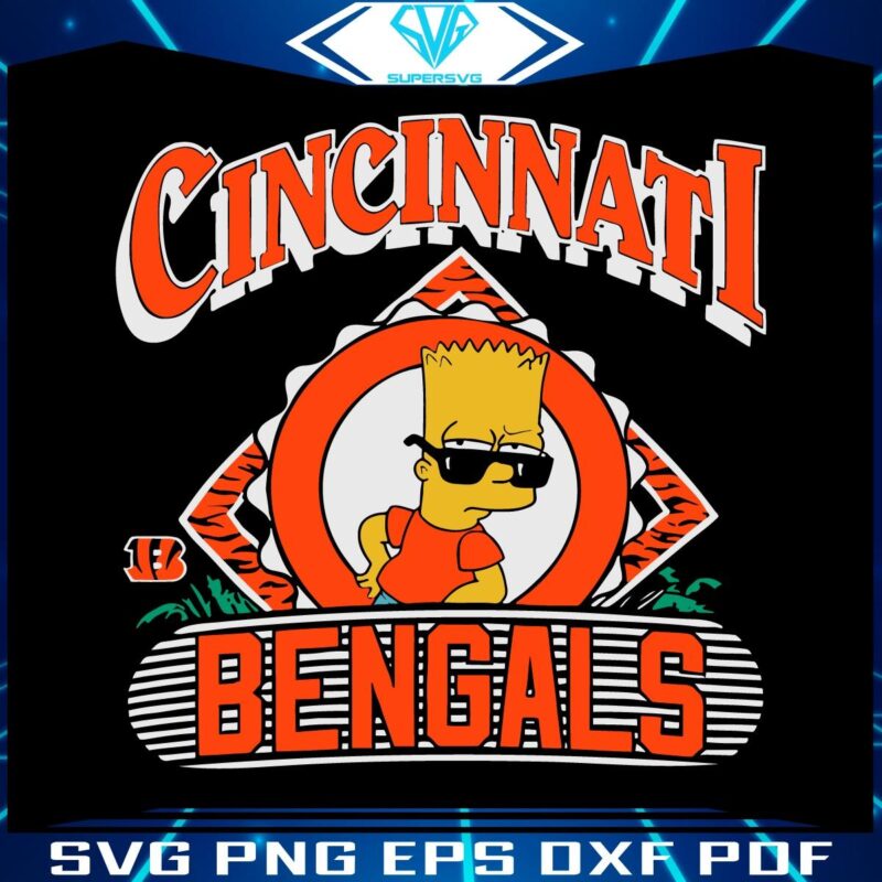 SimpsonsInspired Bart SVG Cincinnati Bengals Edition