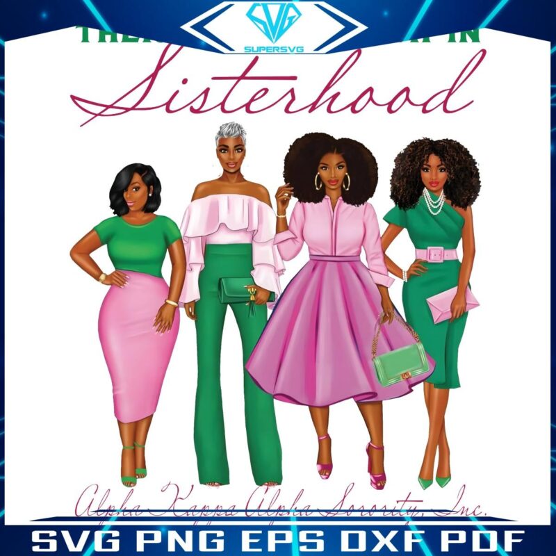 Sisterhood Power Alpha Kappa Alpha PNG Design