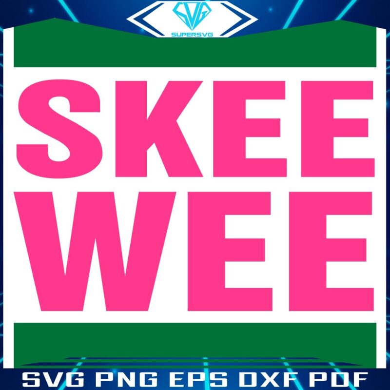 SKEE WEE Alpha Kappa Alpha SVG Pink Green Delight