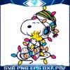 Snoopy and Woodstocks Festive Light Paint in SVG for Christmas