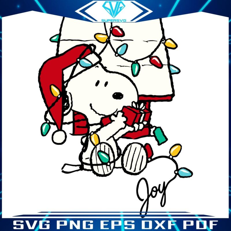 Snoopys Delightful Christmas Moment in SVG