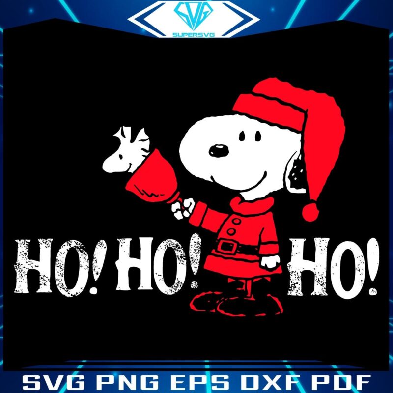 Snoopys Santa Suit Christmas Celebration in SVG Format