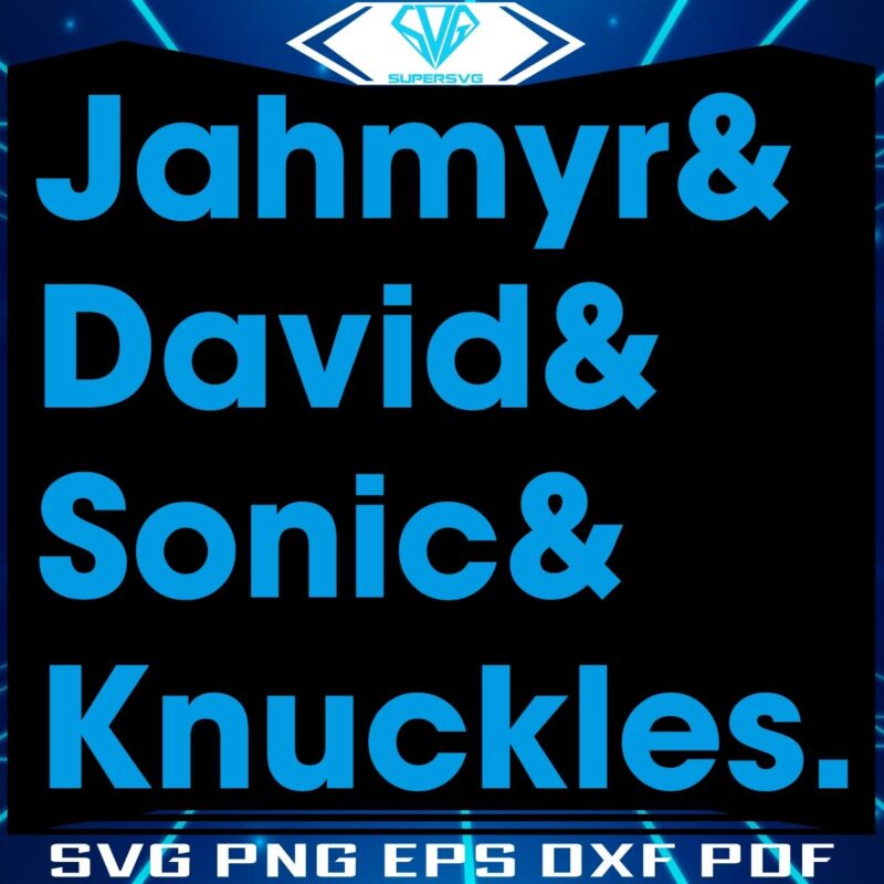 Sonic Knuckles SVG Jahymr Gibbs and David Montgomery