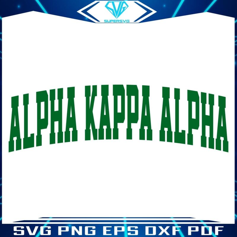 Sorority Chic Retro Alpha Kappa Alpha Letterman SVG