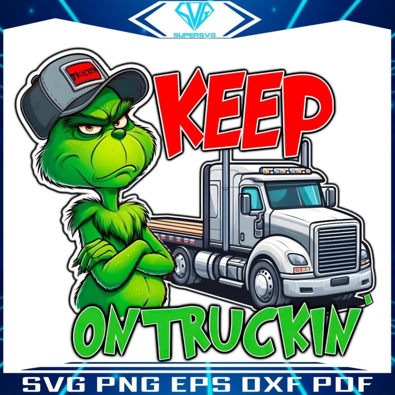 Stay Festive with the Grinch Truckin PNG for Christmas