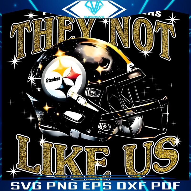 Steelers Pride Theyre Not Like Us Football Helmet PNG