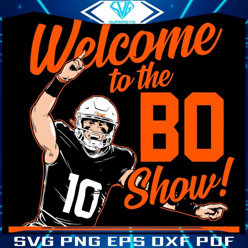 Step into the Bo Show Denver Broncos Football in SVG Format