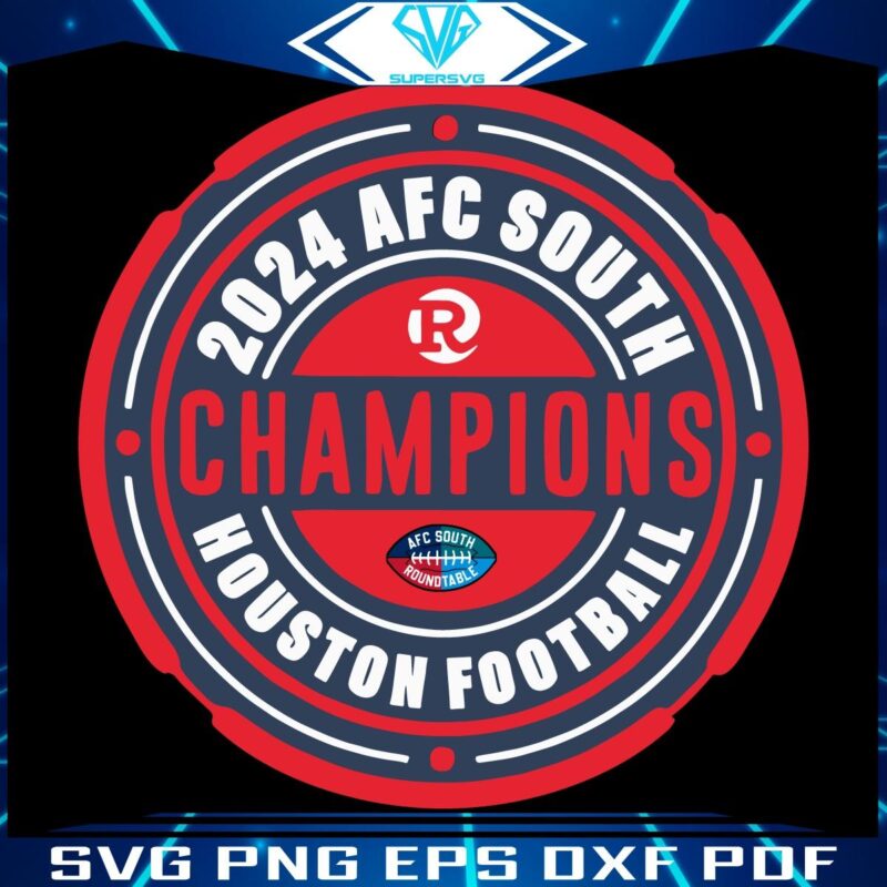 SVG of 2024 AFC South Champs Houston Football Glory