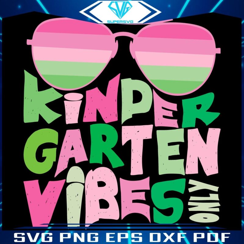 SVG Sunglasses Retro Pink Green Kindergarten Vibes