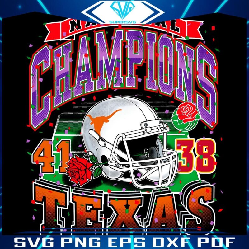 Texas Longhorns Triumph Rose Bowl Champs SVGPNG