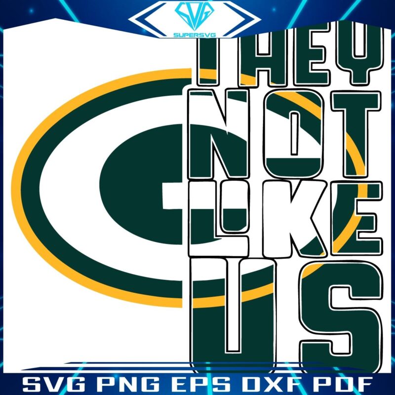 They Aint Us Green Bay Packers Logo Football SVG