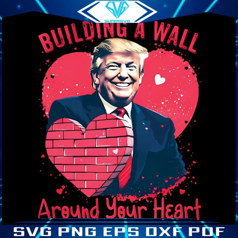 Trump Valentine Hearts Wall Humor in PNG