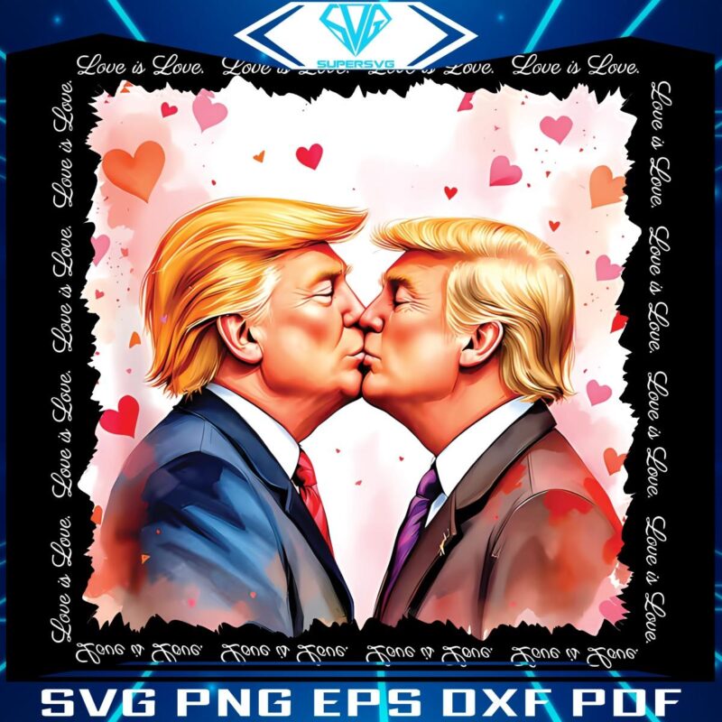 Trump Valentine Love Is Love in PNG Art