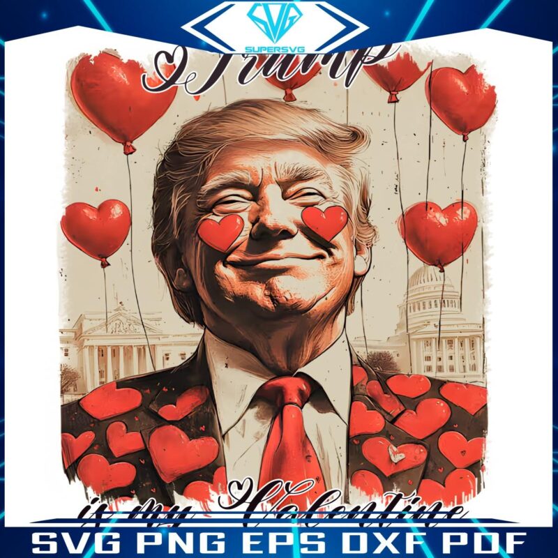 Trump Valentine Magic Retro Vibes in PNG