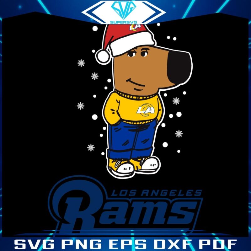 Unwind with the LA Rams Football Christmas SVG for Chill Guys