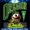 Vintage 1876 Oregon Ducks Football Logo in PNG Format