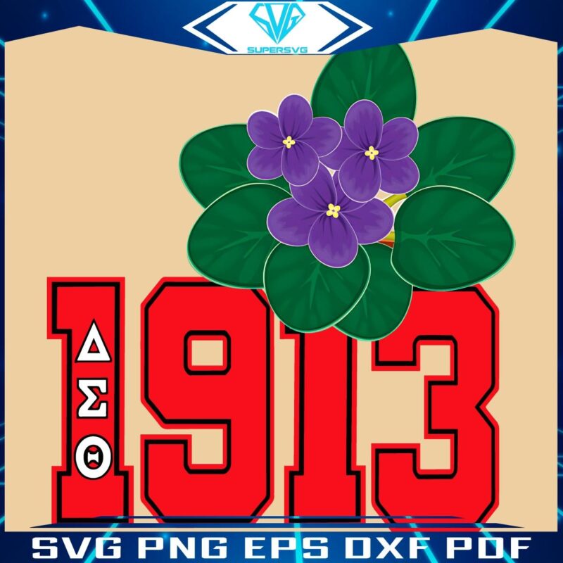 Vintage 1913 Delta Sigma Theta Violet PNG Design