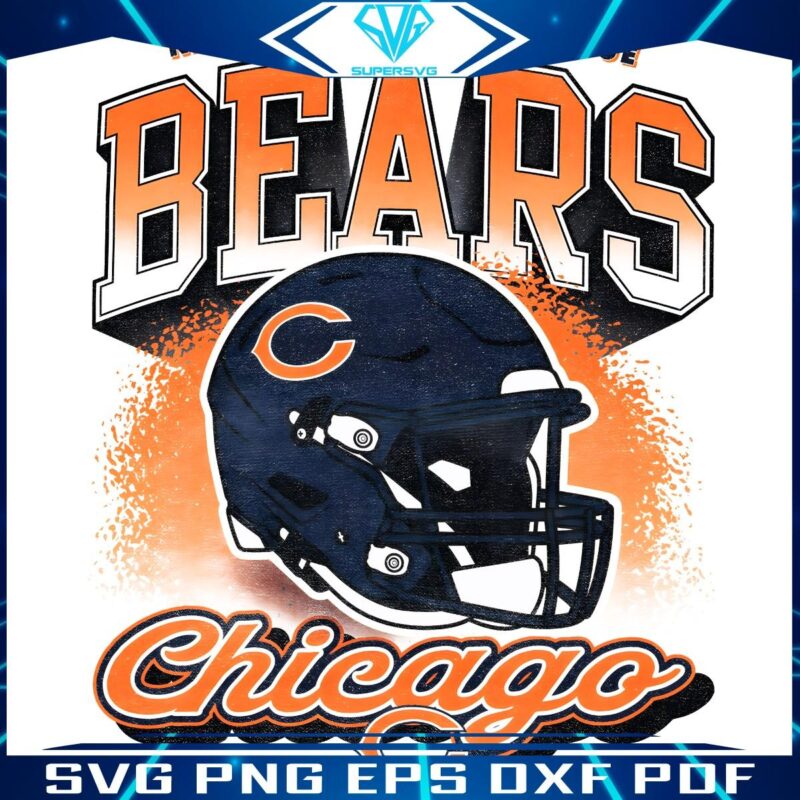 Vintage Chicago Bears Helmet Logo in PNG Format