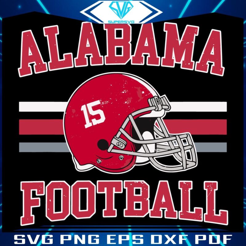 Vintage Crimson Tide Football Ty Simpson SVG Design