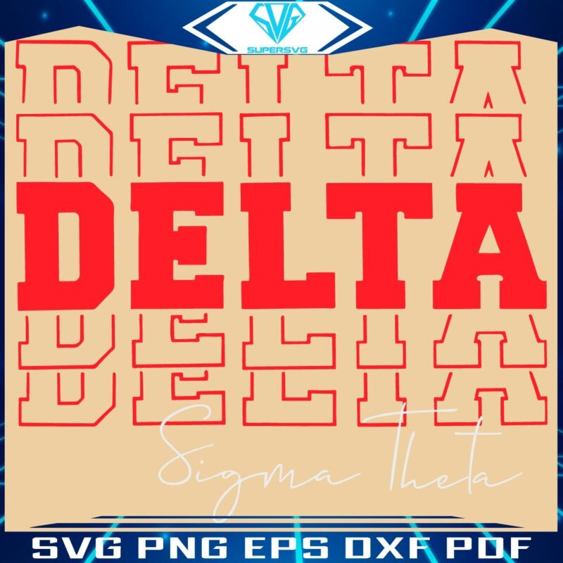 Vintage Delta Sigma Theta Echo Sorority SVG Design