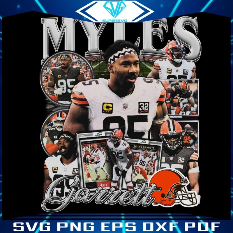 Vintage Myles Garrett 95 Cleveland Browns PNG