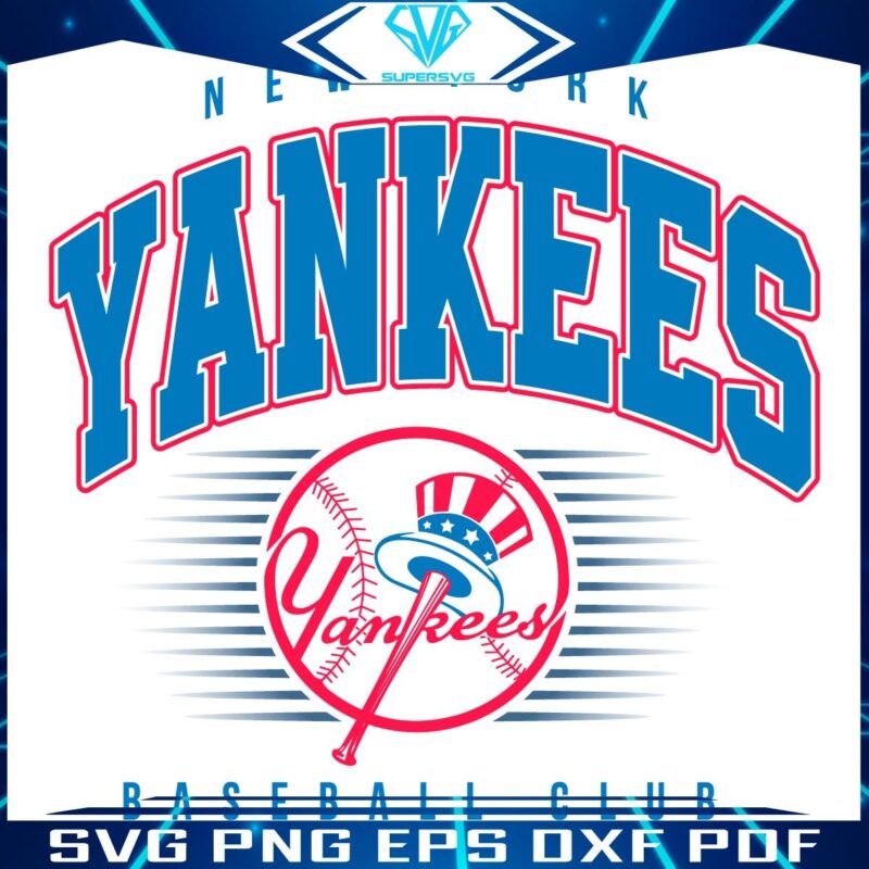 Vintage New York Yankees SVG Classic Baseball Art
