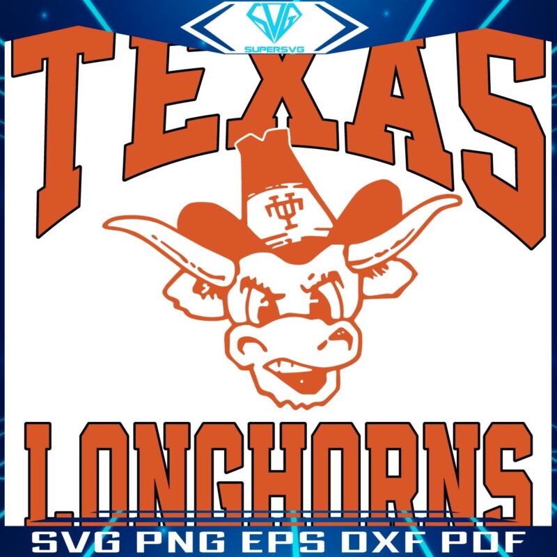 Vintage Texas Longhorns Football Mascot Logo SVG