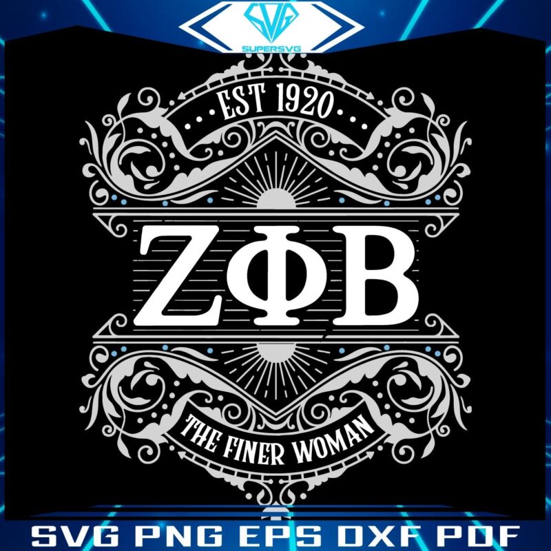 Vintage Zeta Phi Beta SVG The Finer Woman Since 1920